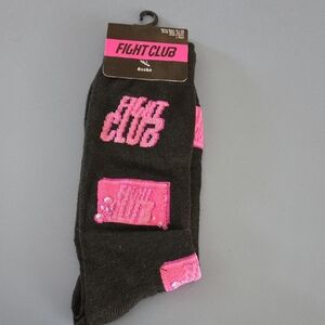 Fight Club Black and Pink Casual Socks